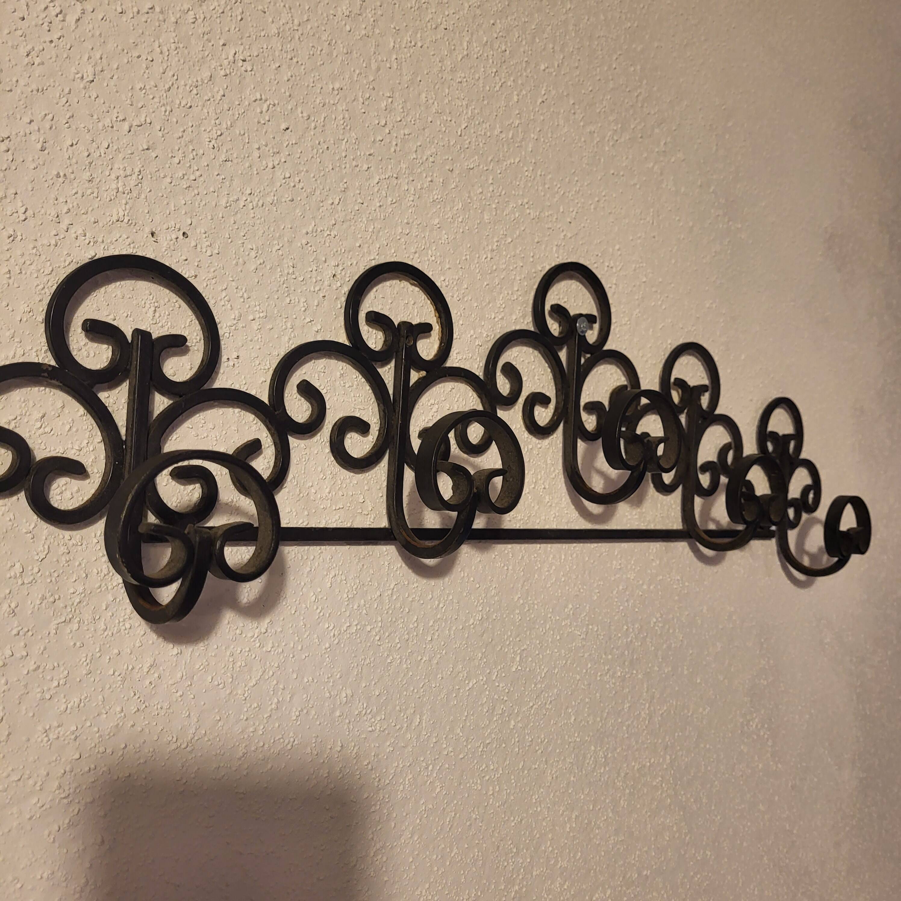 Decorative wrought iron wall hook