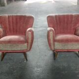 1/2 Fauteuil club années 50 60 vintage Guglielmo Ulrich