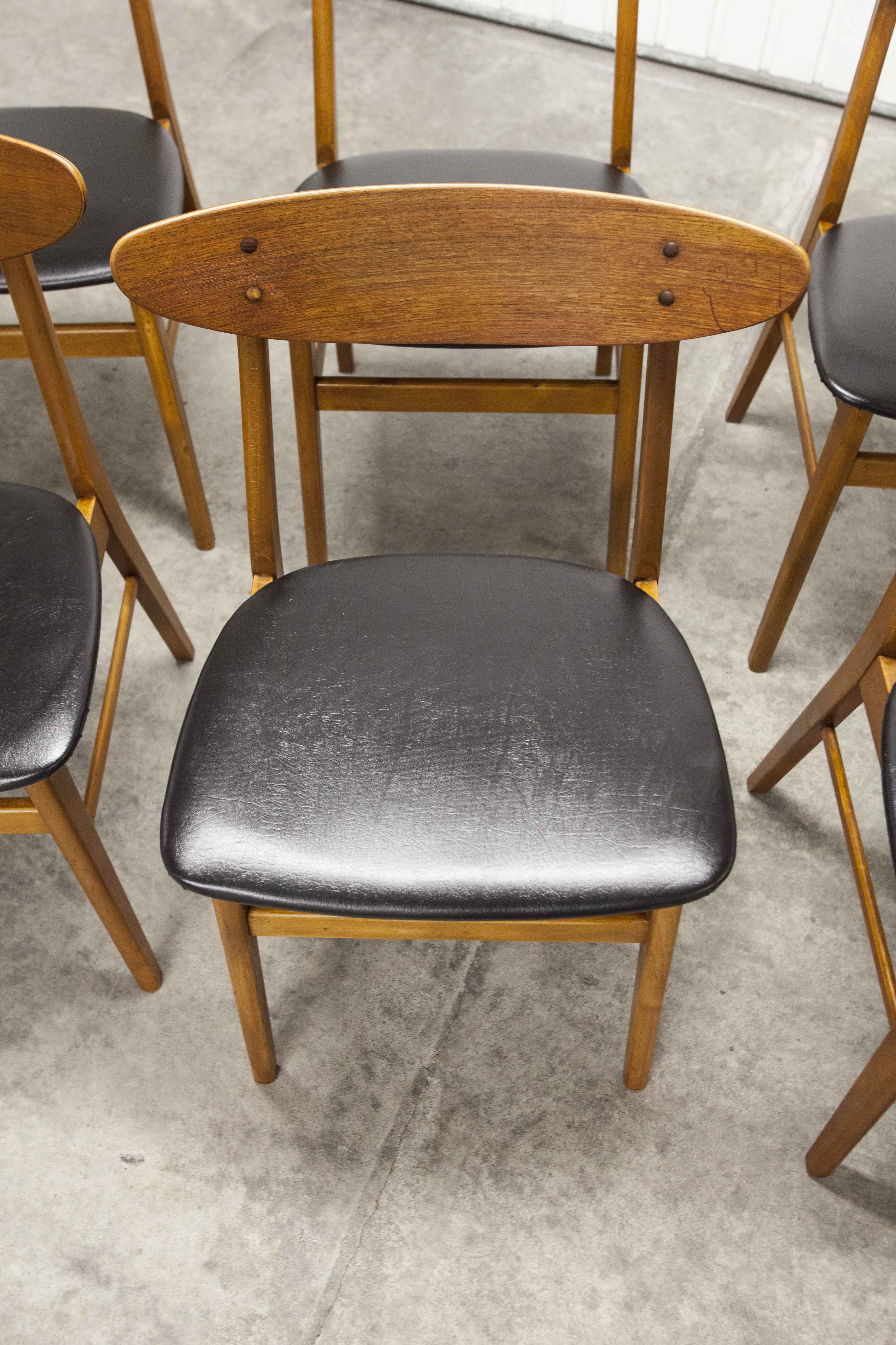Lot de 6 chaises Farstrup 210 teck en hêtre 1965