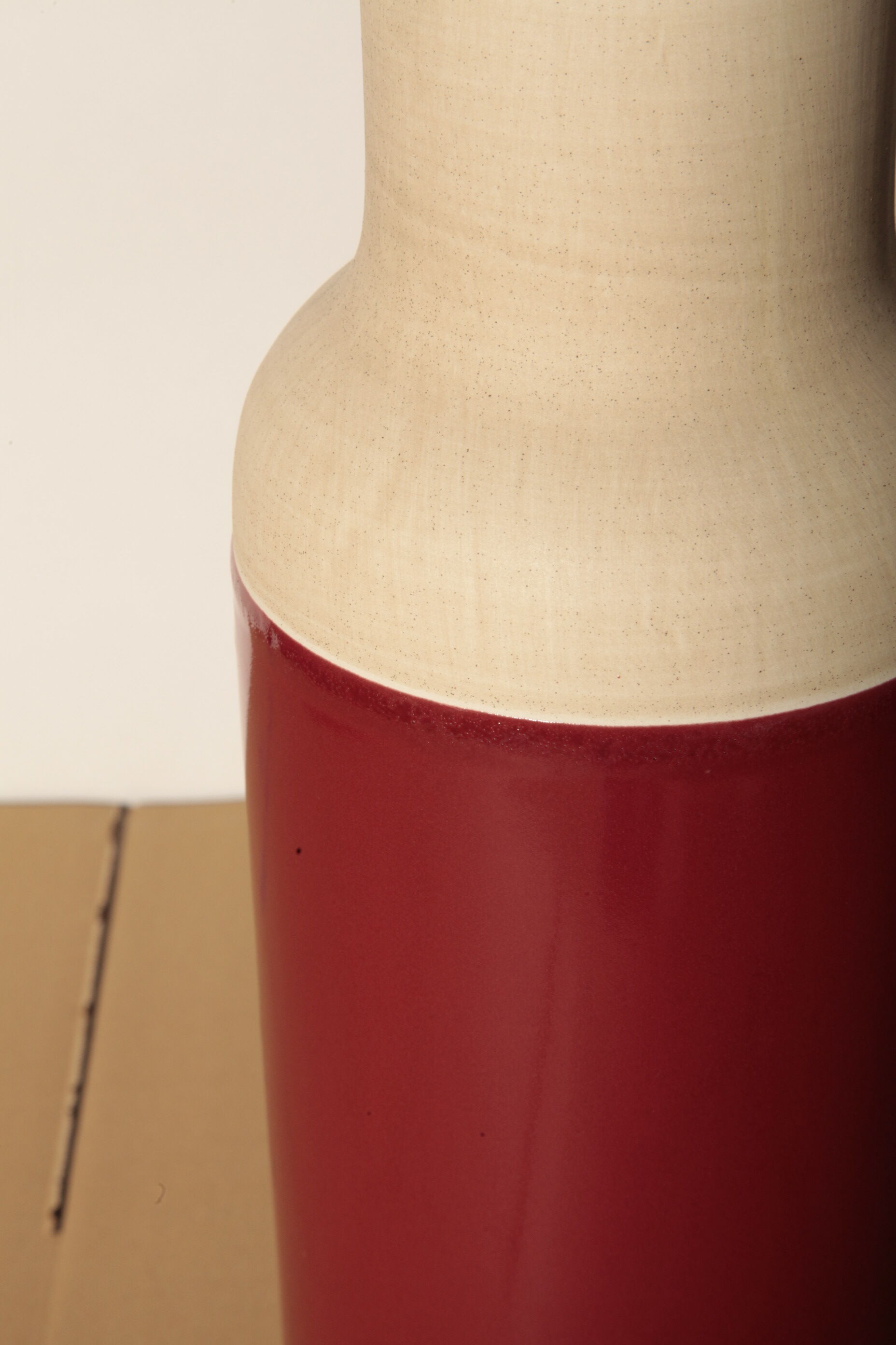 Vase brut milk burgundy