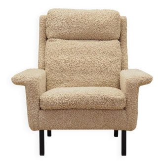 Fauteuil beige, design danois, années 1960, designer : Arne Vodder, éditeur : Fritz Hansen