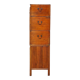 Antique Chinese armoire hand-carved around 1880 with country-style handles.