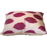 housse de coussin tachetée rose fuchsia