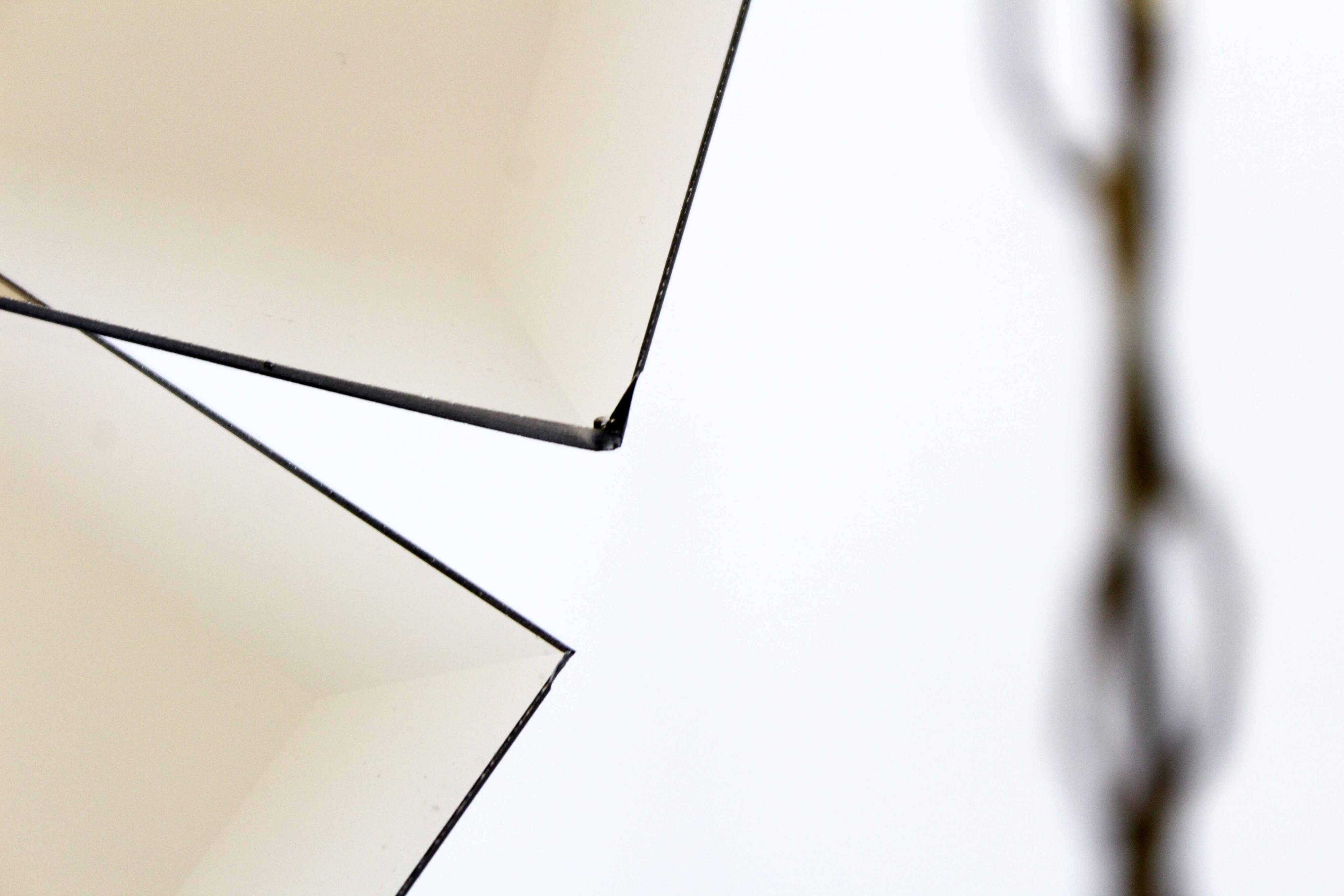 Italian chandelier in brass and beveled glass