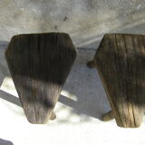 Pair of old rustic stools