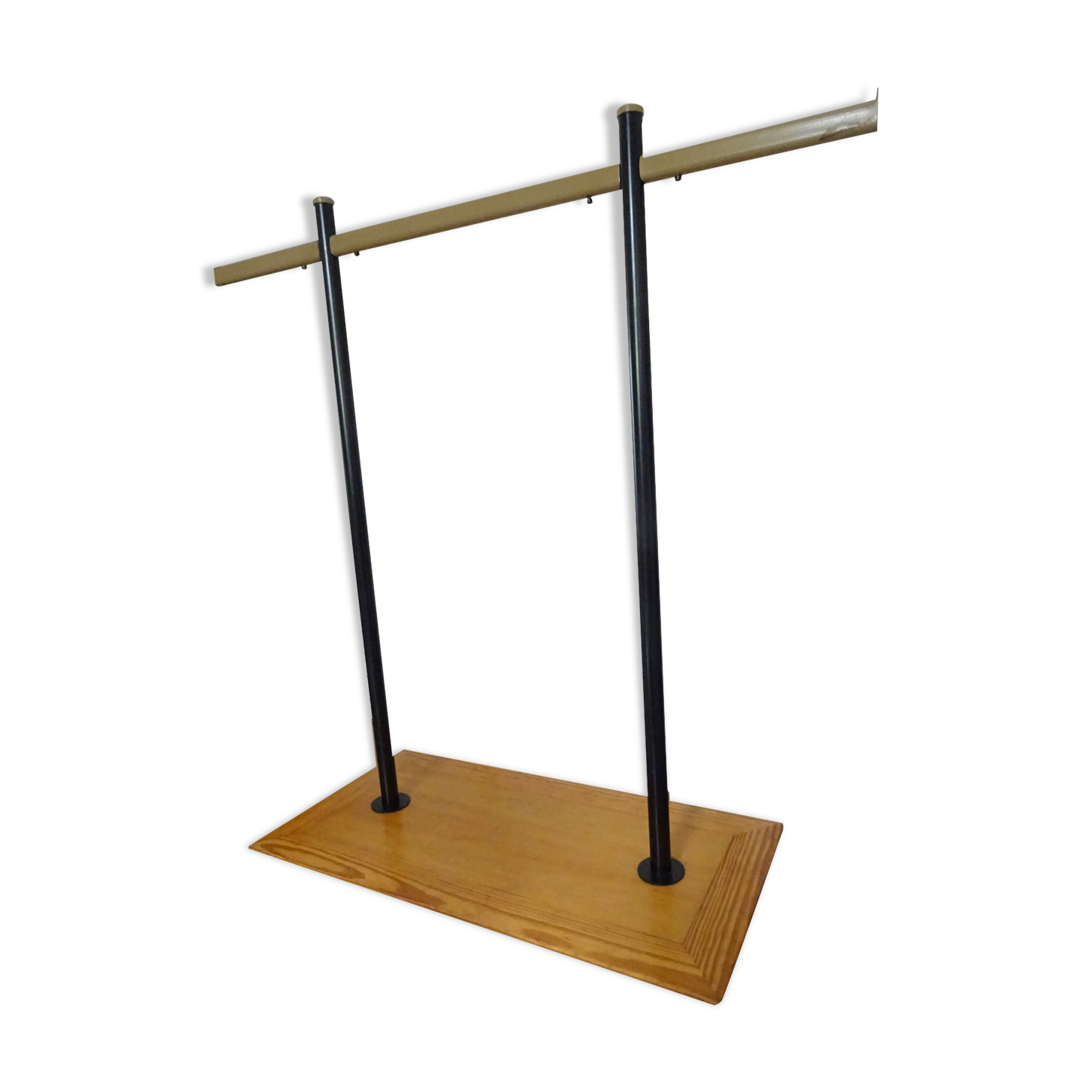 Wearing Scandinavian metal and wood wardrobe