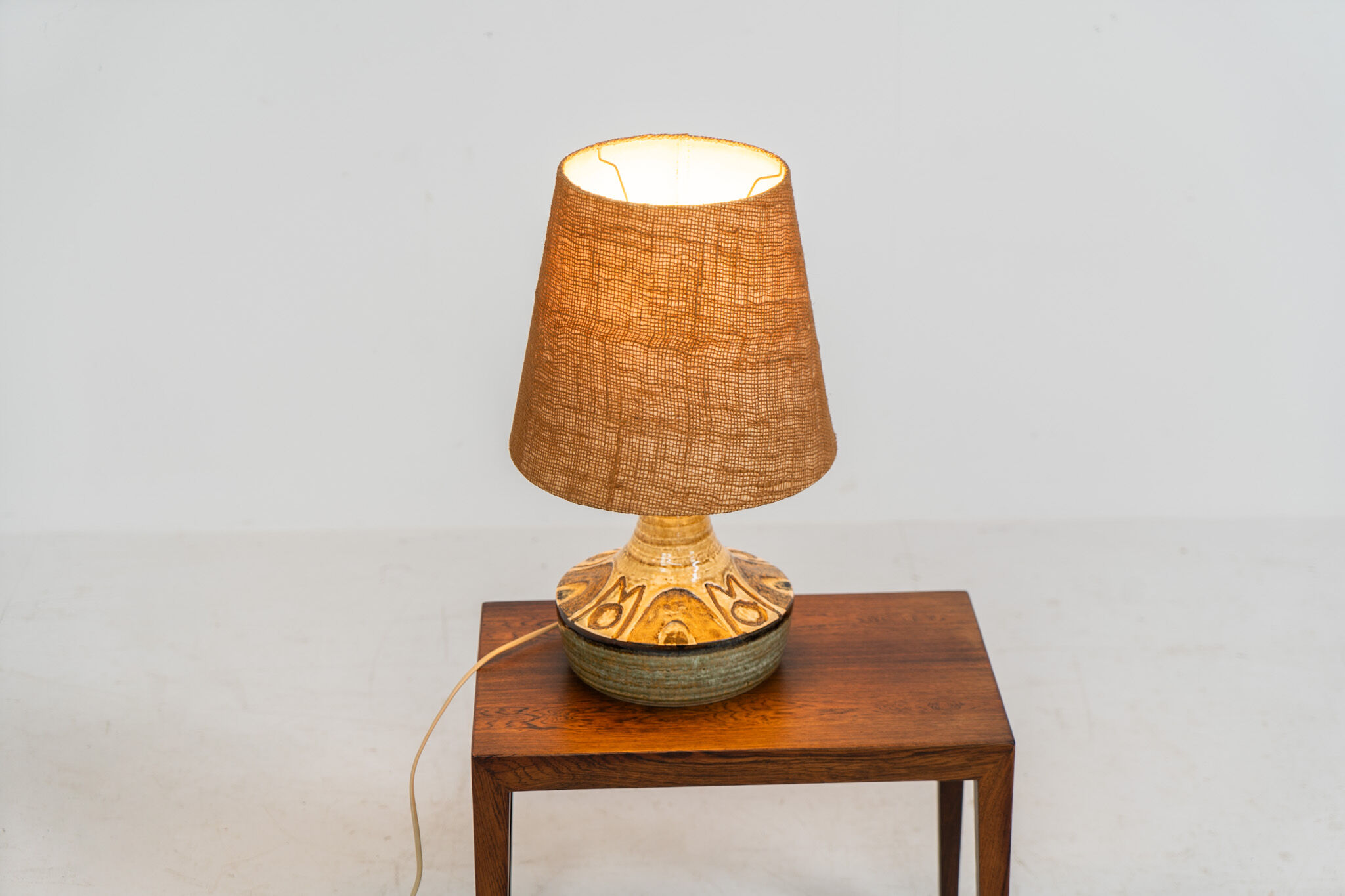 Ceramic table lamp by Søholm for Bornholmsk
