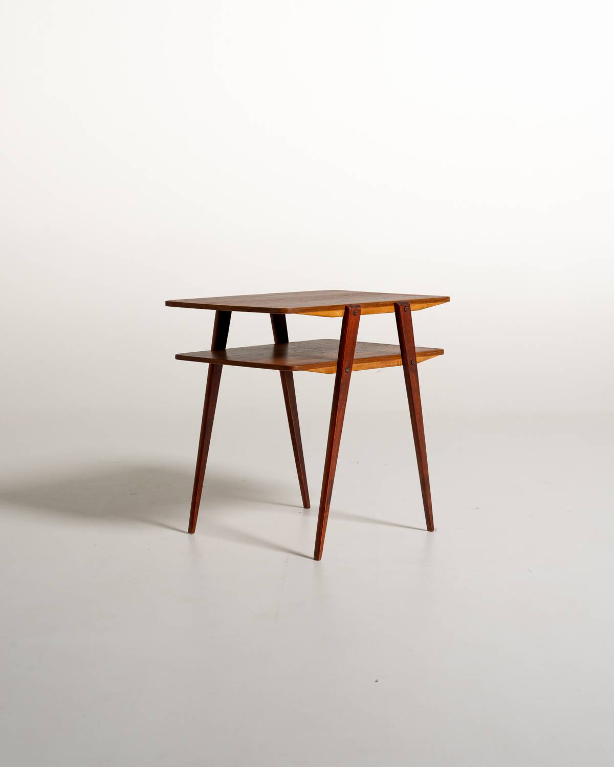 Swedish teak and mahogany side table, 1950s