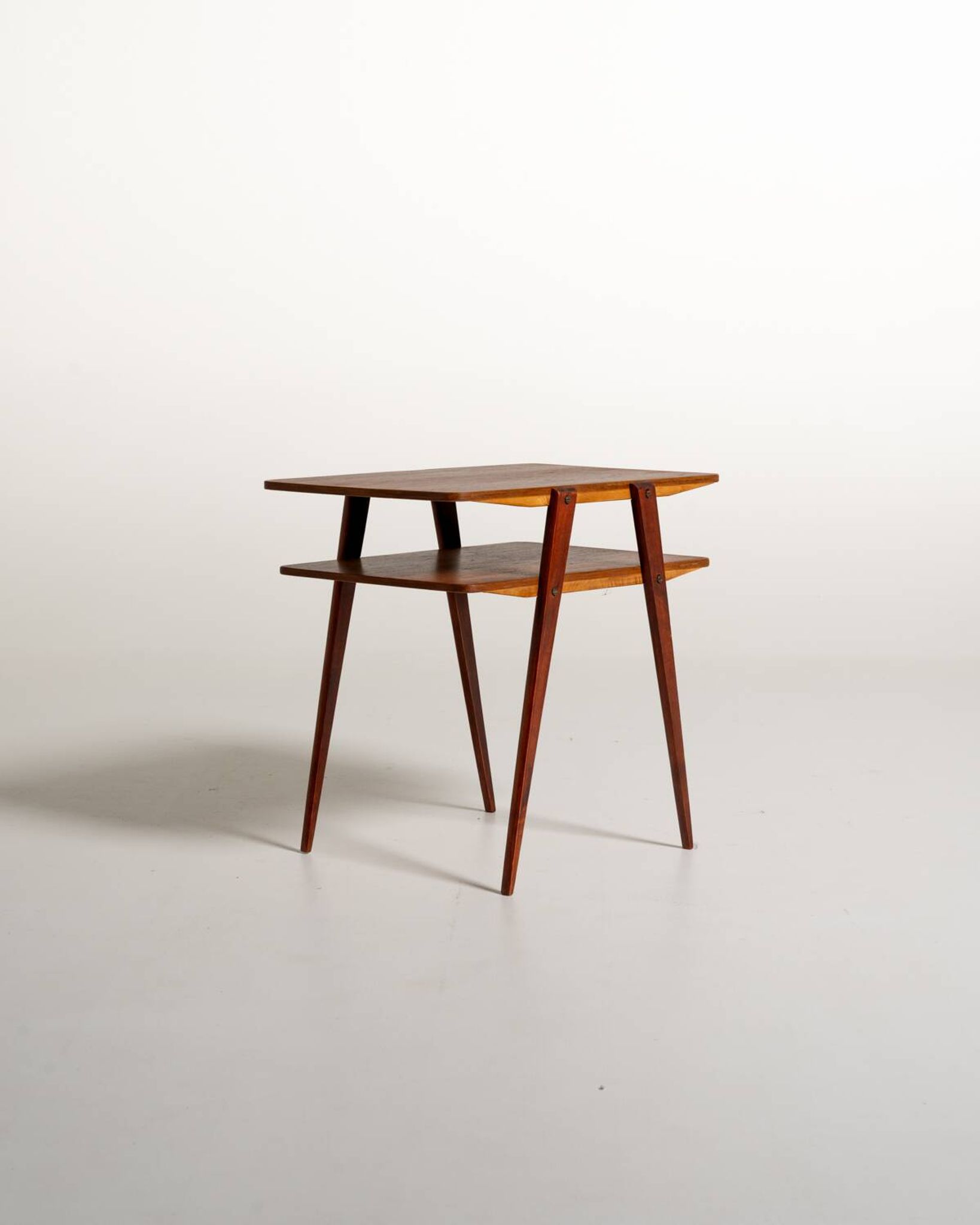 Swedish teak and mahogany side table, 1950s
