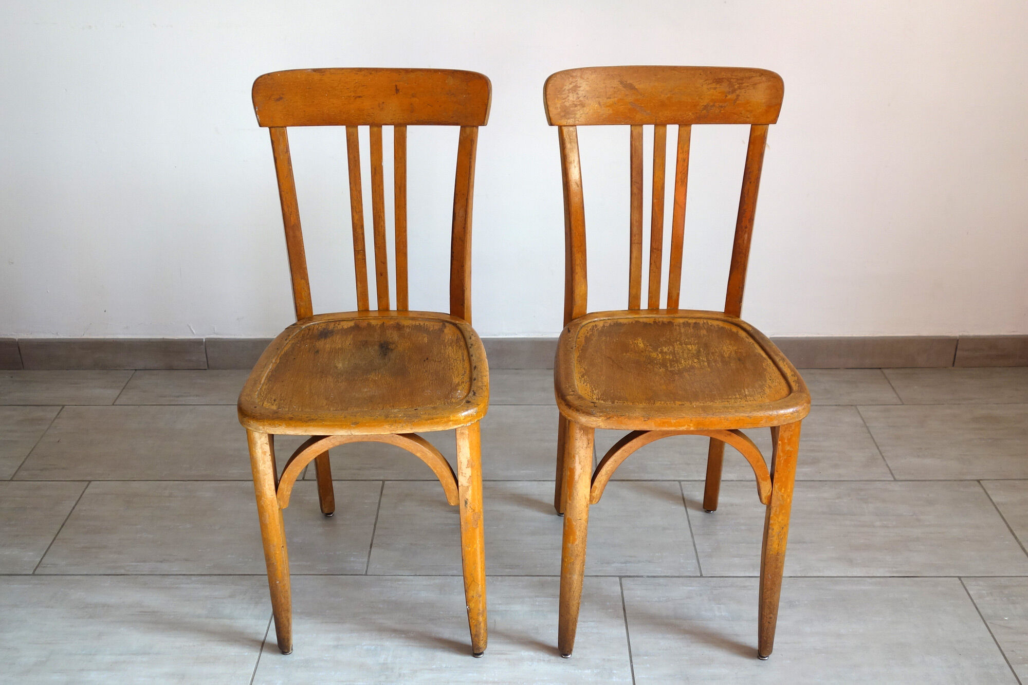 Pair of bistro chairs Stella 50s
