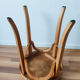 Vintage round kitchen stool, waxed bentwood, 50s, Baumann style