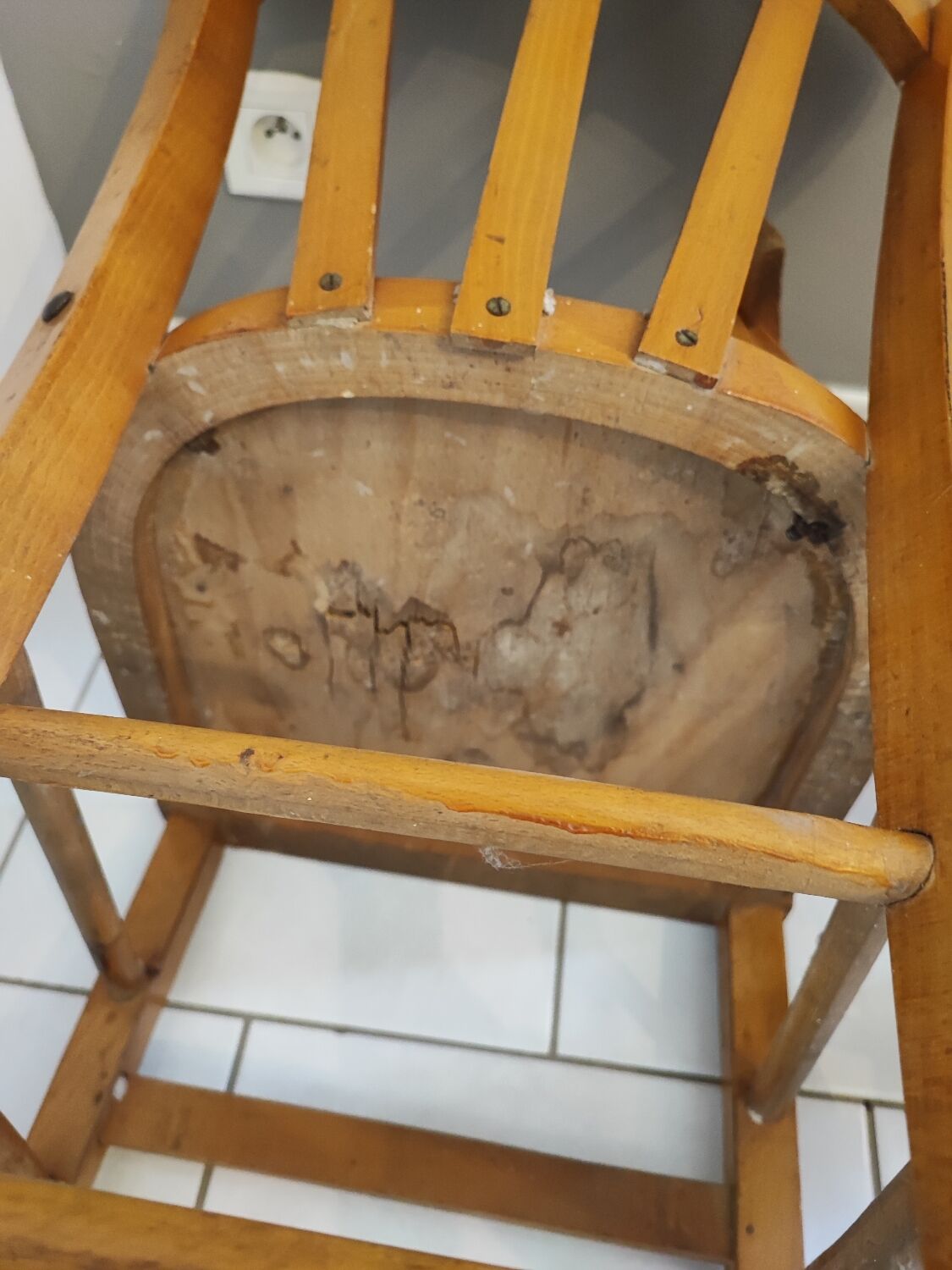 Vintage four-quarter bistro chairs