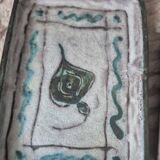 Massier Vallauris enamelled ceramic pocket emptier – polychrome floral decoration