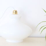 Opaline suspension with serrated edge, vintage