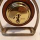 Pair of Longchamps 1960 leather stirrup pendulettes.