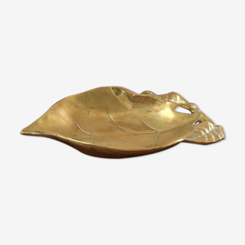 Large empty brass fruit pocket