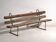 Old bench in iron and pine wood – Central Europe, around 1920