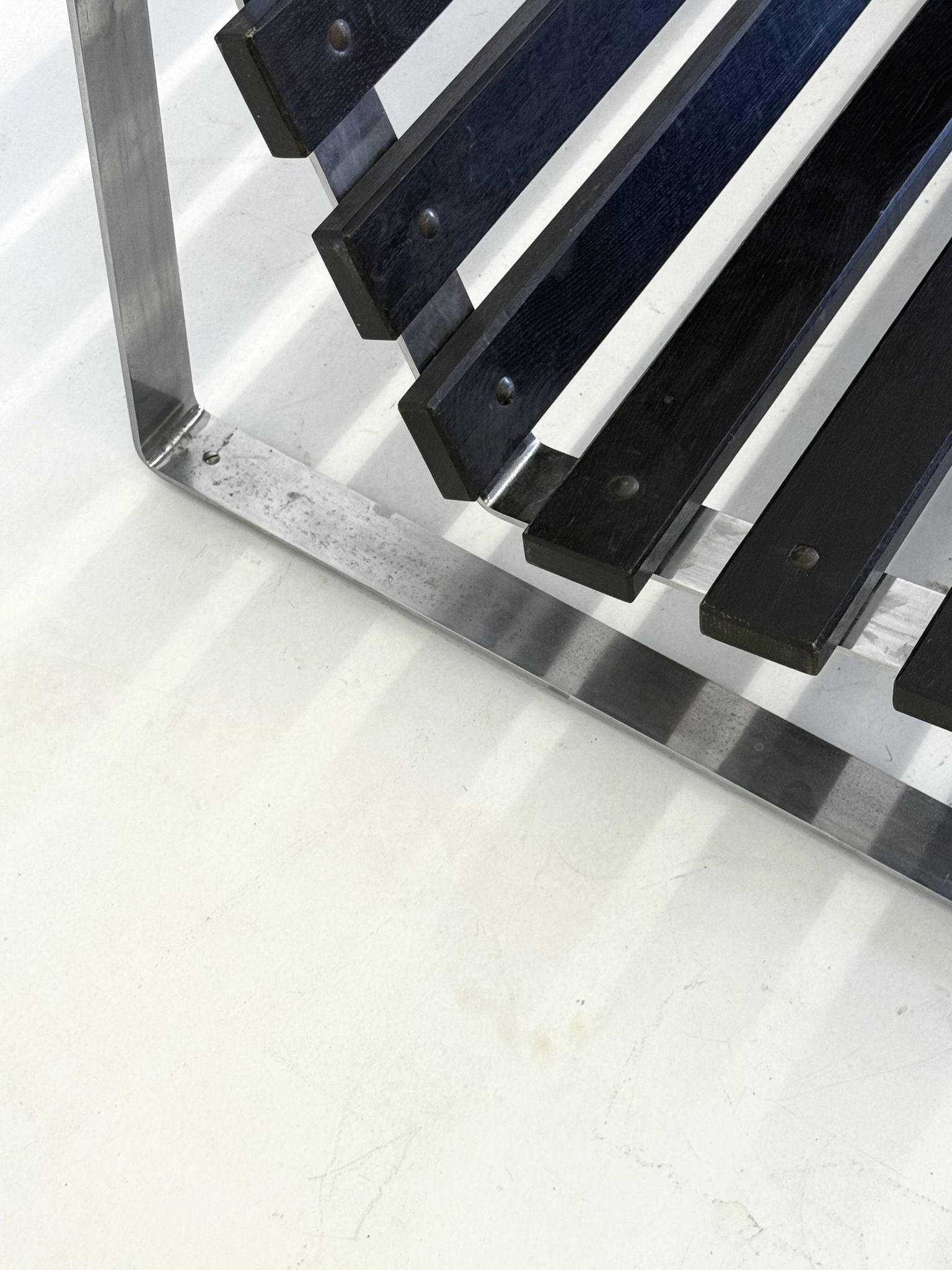 Vintage slatted bench by Kho Liang Ie for Artifort