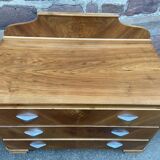 Commode ART DECO vintage walnut 1950