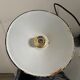 Set of three new electrified white enamelled sheet suspensions