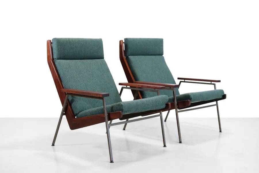 set of 2 Teak Rob Parry Lotus armchairs for Gelderland, 1960s