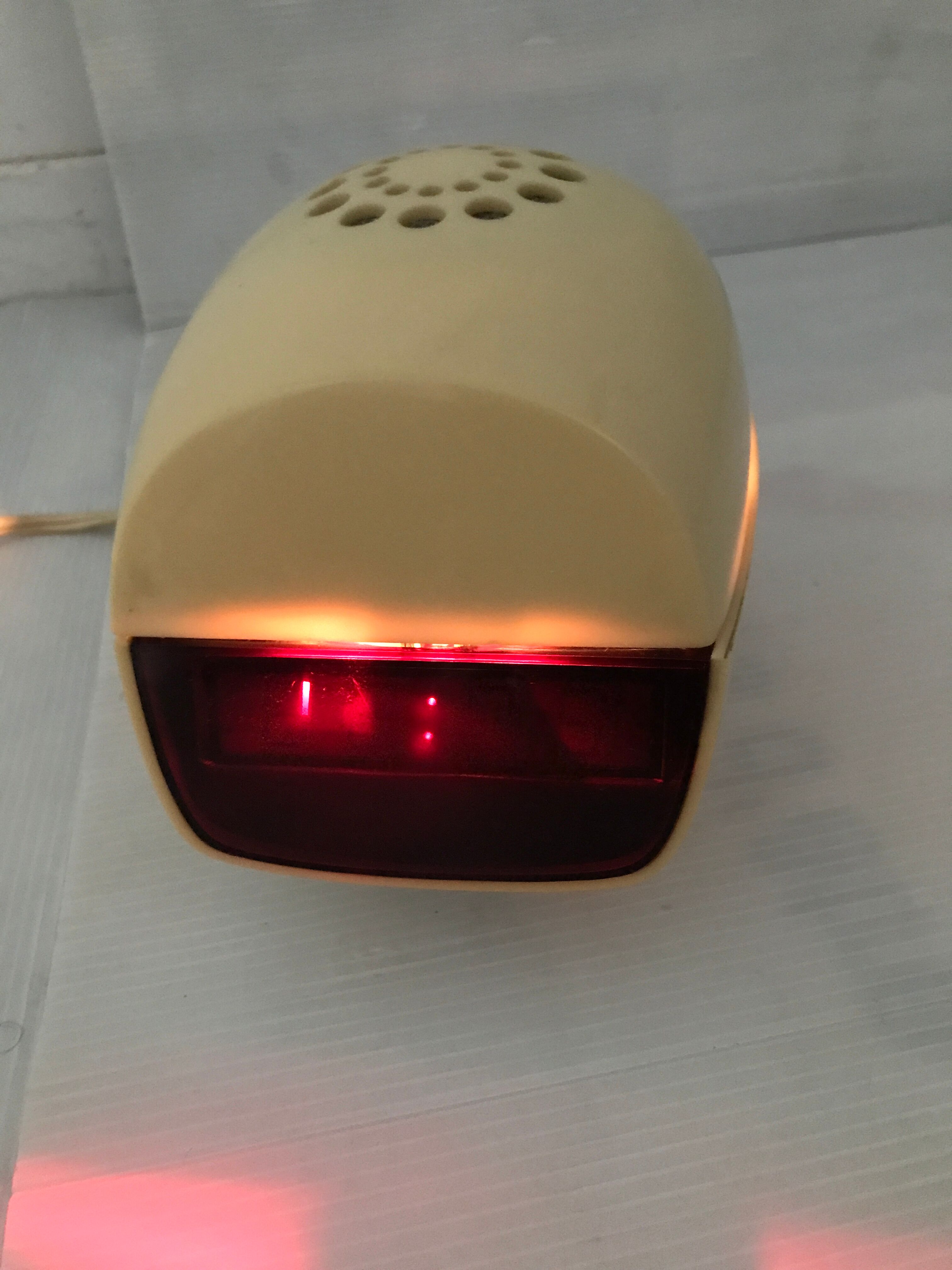 Vintage space age style alarm lamp with articulated arm 60s