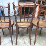 Set of 3 quality canned chairs of FISHEL brand