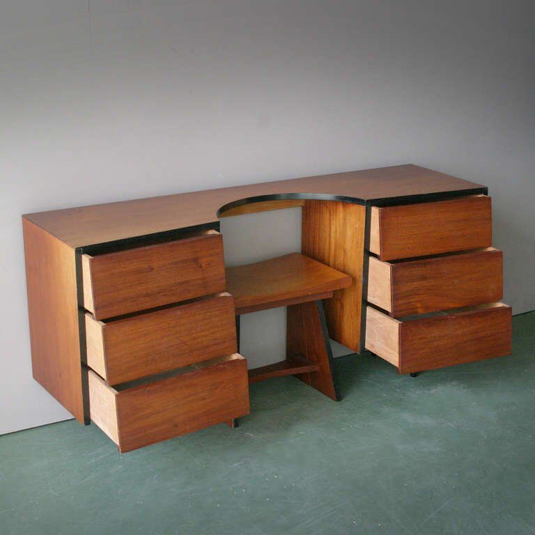 Dressing table in teak of the 1950s