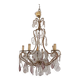 Chandelier with colored tassels