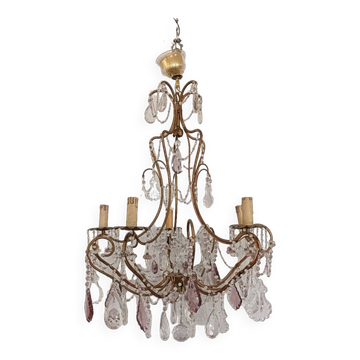 Lustre a pampilles couleur
