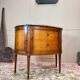 Louis XVI Style Mahogany Half Moon Chest of Drawers Stamped Mailfert