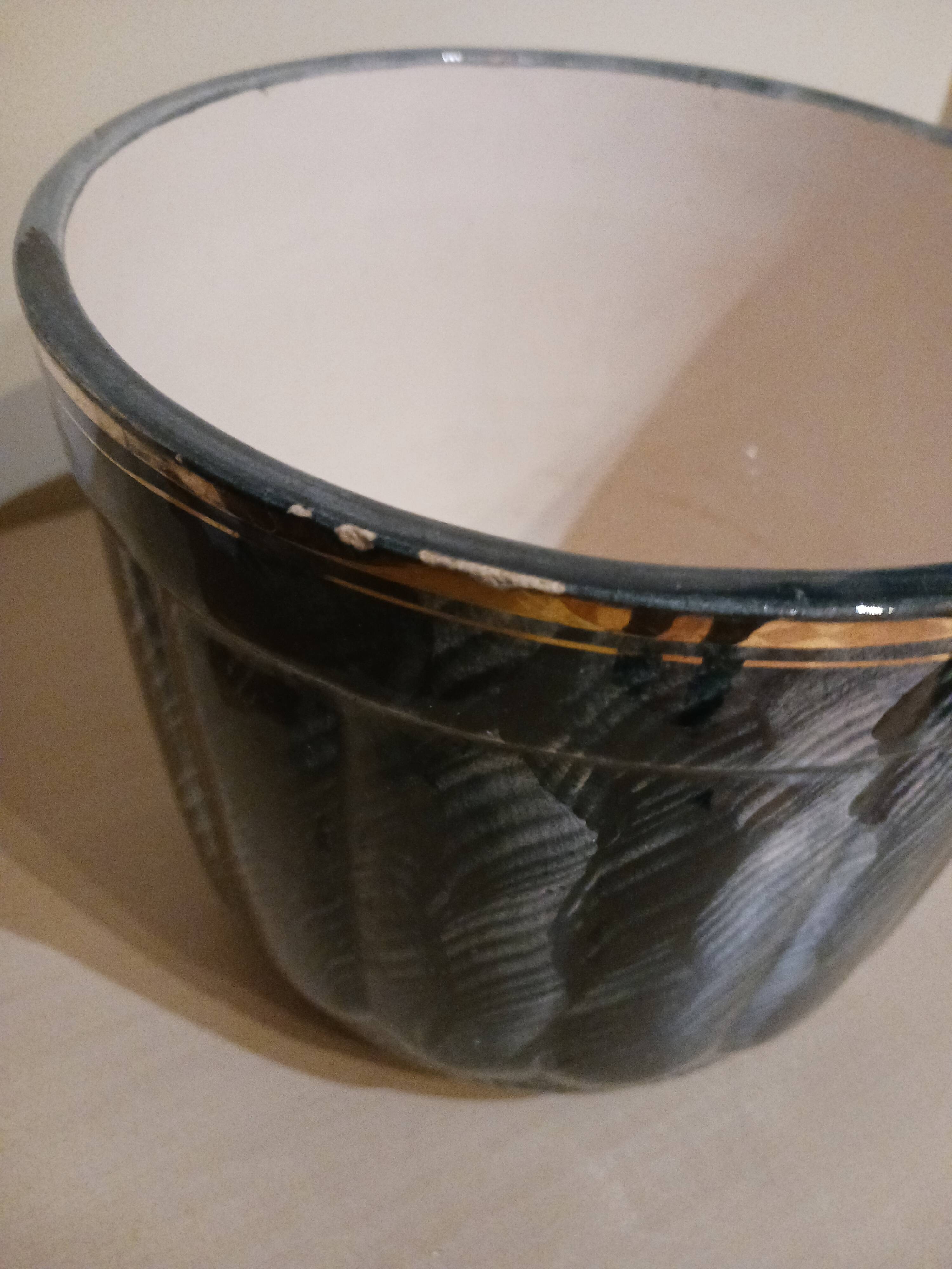 H Bequet earthenware plant pot