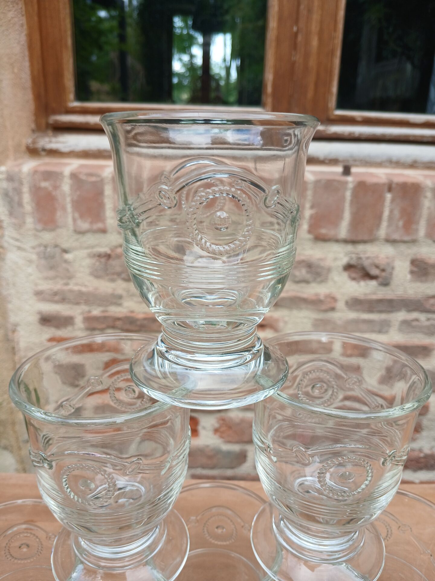 6 bistro water glasses