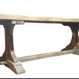Monastery farmhouse table in walnut, natural patina, vintage style