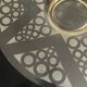 Plat art deco  en verre gravé