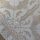 Dessus de lit / nappe / rideau ancien en crochet