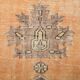 Tapis oriental vintage fait main orange pastel