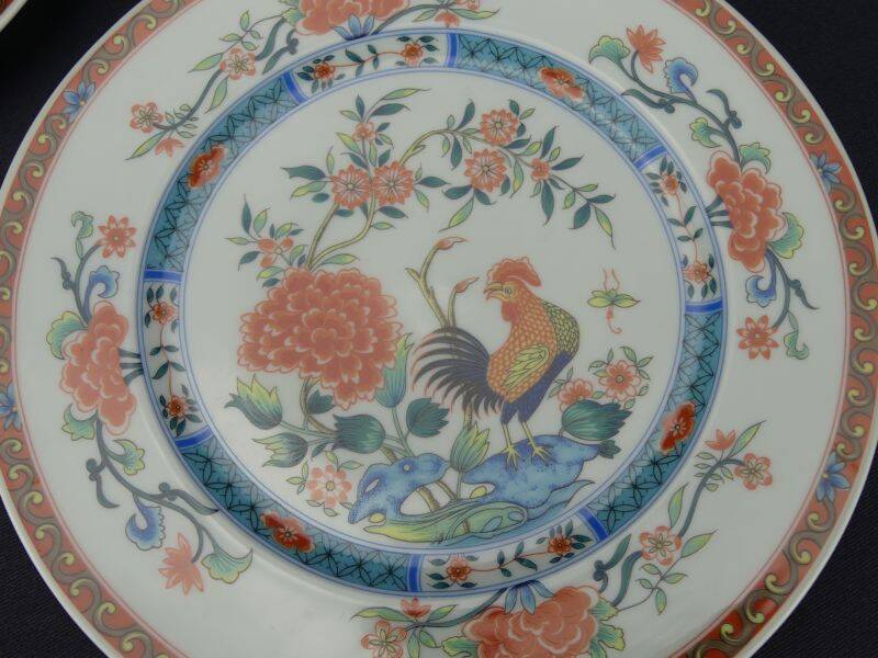 2 assiettes plates décor "Au Coq" Haviland