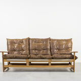 3-seater oak sofa by Vatne Mobler 1960