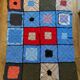 Plaid patchwork tricoté main