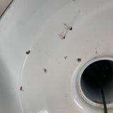 Vintage 1940s pendant lamp with marine enamel bowl - 47 x 40 cm