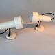 Pair of 1970 wall lights in beige lacquered aluminum.