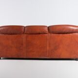 Mid-century leather sofa from the 1960s, Italy