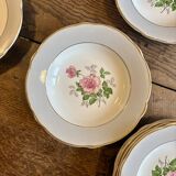 Set of 12 vintage deep plates - Fabiola model from Lunéville -