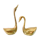 Couple of brass swans