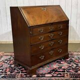 English Georgian donkey desk from the 19th century, mahogany and oak.