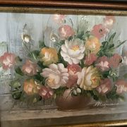 Still life of a bouquet of flowers, oil on canvas, signed.