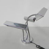 Vintage desk lamp with 3 chromed shades
