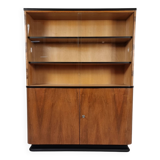 Showcase in Walnut by Jindřich Halabala from UP Zavody, 1950s