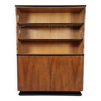 Showcase in Walnut by Jindřich Halabala from UP Zavody, 1950s